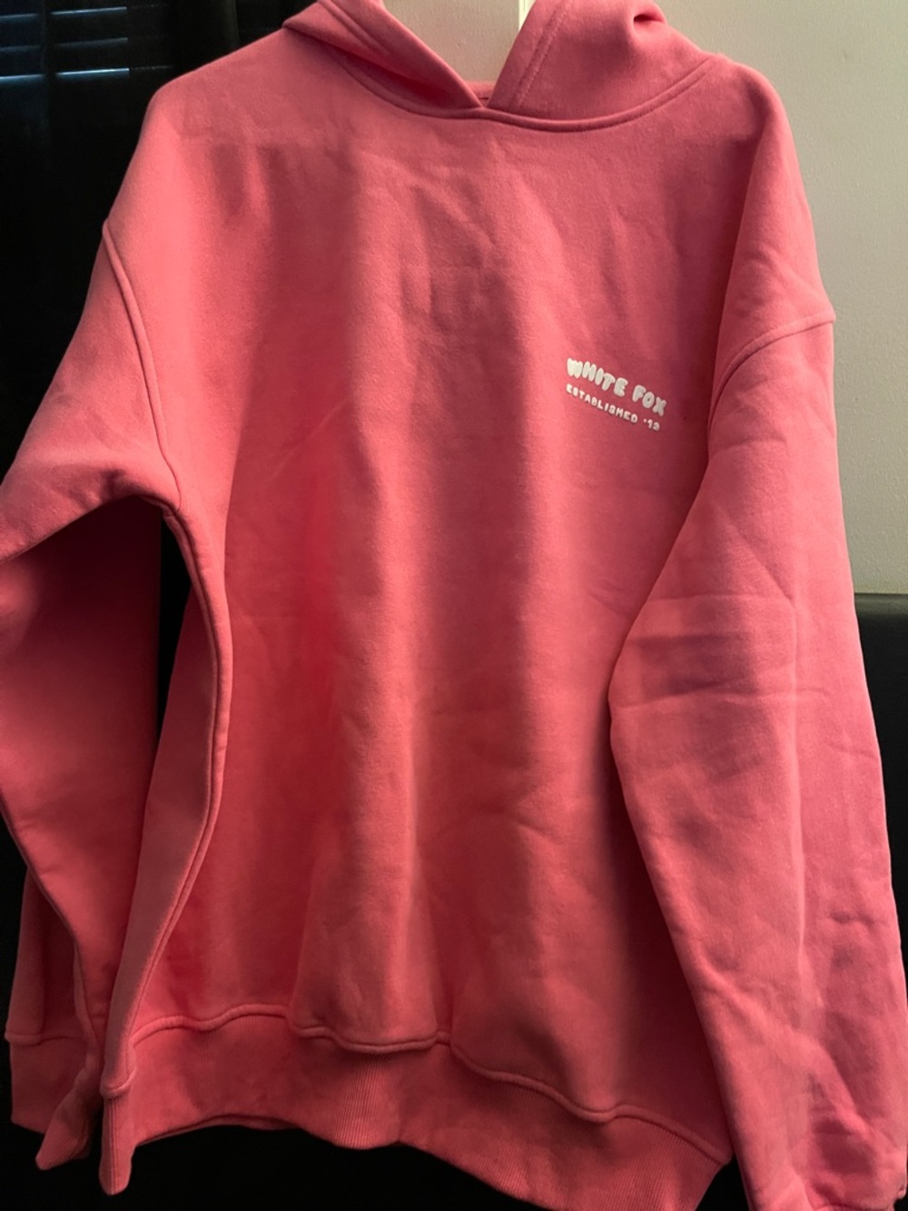 White Fox  The Main Season Hot Pink Oversized Hoodie Size M/L NWT SOLD OUT color - Picture 2 of 7